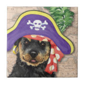 Rottweiler Pirate Fliese (Vorderseite)