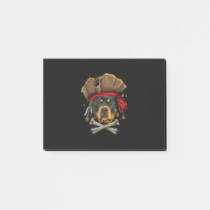 Rottweiler Pirate Hund Halloween Piratenflagge Ges Post-it Klebezettel
