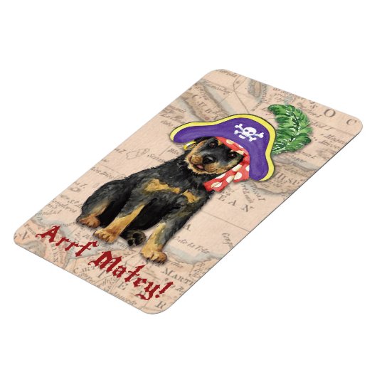 Rottweiler Pirate Magnet (Linke Seite)