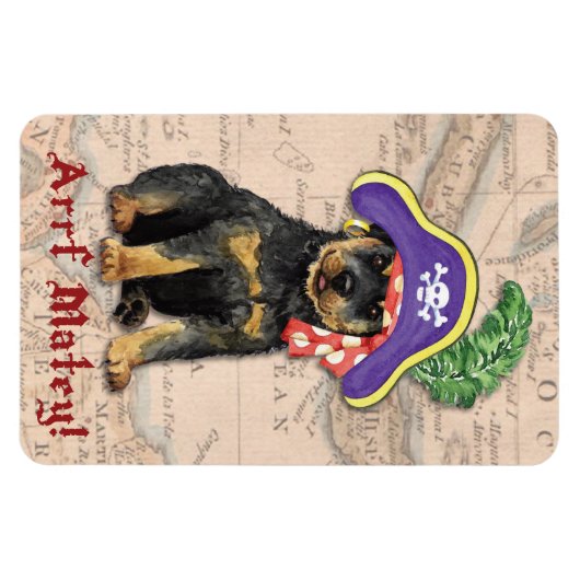 Rottweiler Pirate Magnet (Horizontal)