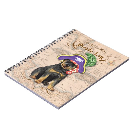 Rottweiler Pirate Notizblock (Linke Seite)