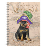 Rottweiler Pirate Notizblock (Vorderseite)