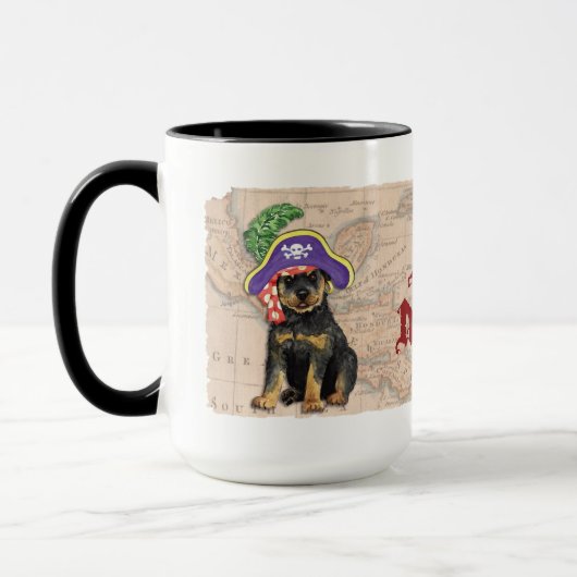 Rottweiler Pirate Tasse (Links)