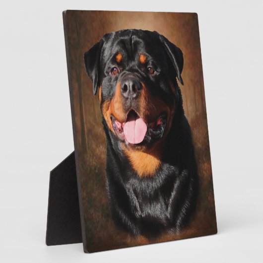 Rottweiler Plaque mit Easel Fotoplatte (Seite)