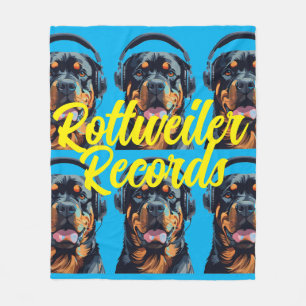 Rottweiler Platten Blanket Fleecedecke