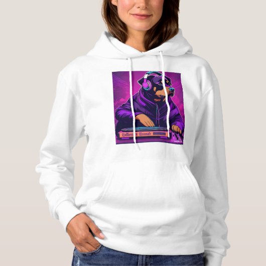 Rottweiler-Platten Frauenschuh 2 Hoodie (Vorderseite)