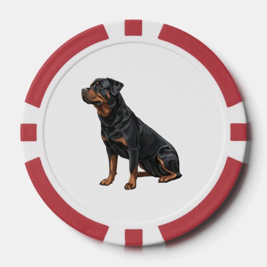 Rottweiler Pokerchips (Vorderseite)