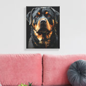 Rottweiler-Portrait Leinwanddruck (Insitu (Wohnzimmer))