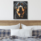 Rottweiler-Portrait Leinwanddruck (Insitu (Schlafzimmer))