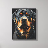 Rottweiler-Portrait Leinwanddruck (Vorderseite)