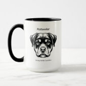 Rottweiler Portrait Tasse (Links)