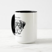 Rottweiler Portrait Tasse (Vorderseite Links)