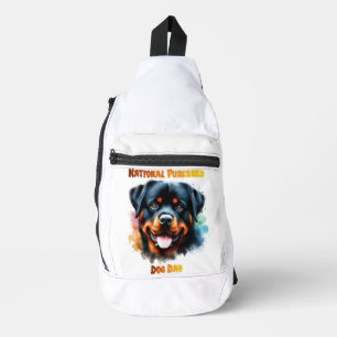 Rottweiler-Posen zum Nationalfeiertag Crossbody Bag