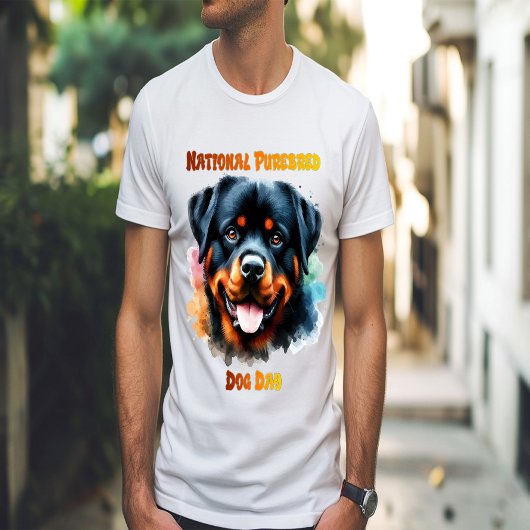 Rottweiler-Posen zum Nationalfeiertag T-Shirt