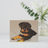 ROTTWEILER POSTCAR POSTKARTE (Stehend Vorderseite)