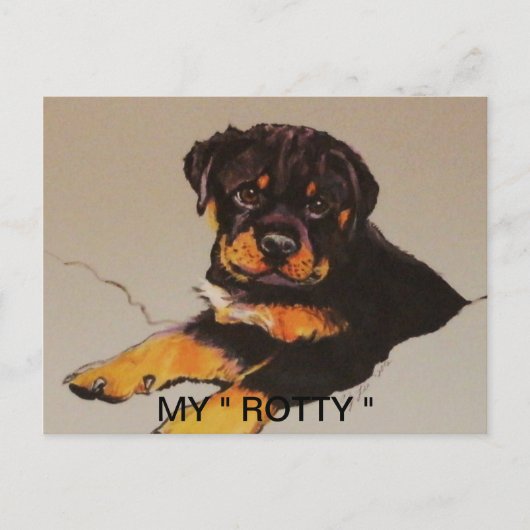 ROTTWEILER POSTCAR POSTKARTE (Vorderseite)
