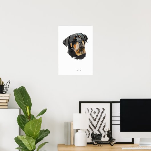 Rottweiler Poster (Heimbüro)