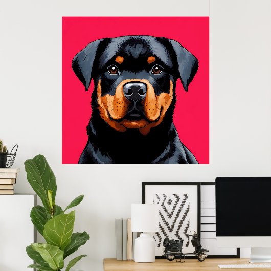 Rottweiler Poster (Heimbüro)