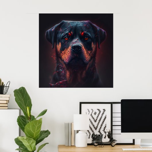 Rottweiler Poster (Heimbüro)