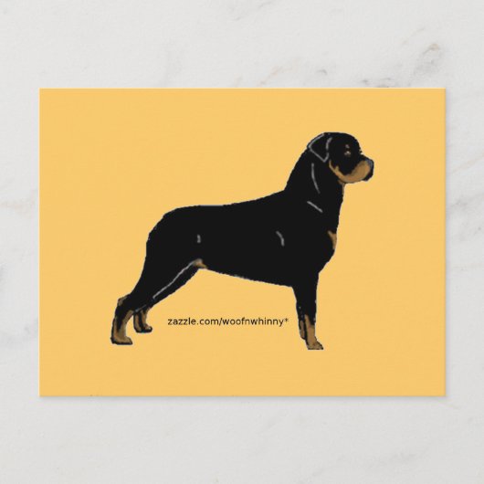 Rottweiler Postkarte (Vorderseite)