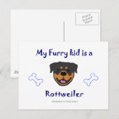 Rottweiler Postkarte (Vorne/Hinten)