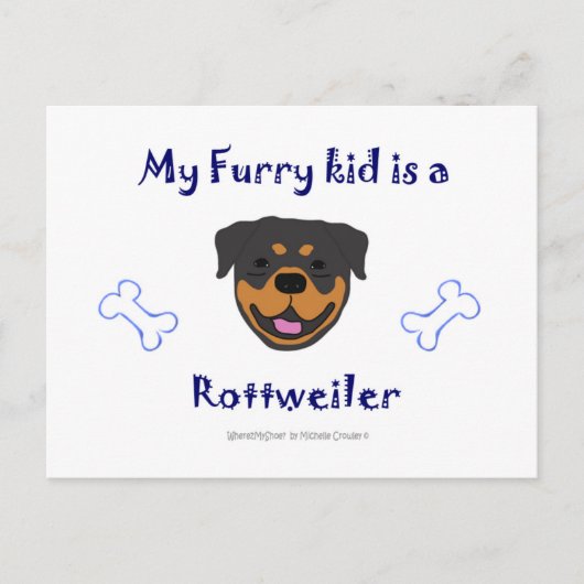 Rottweiler Postkarte (Vorderseite)