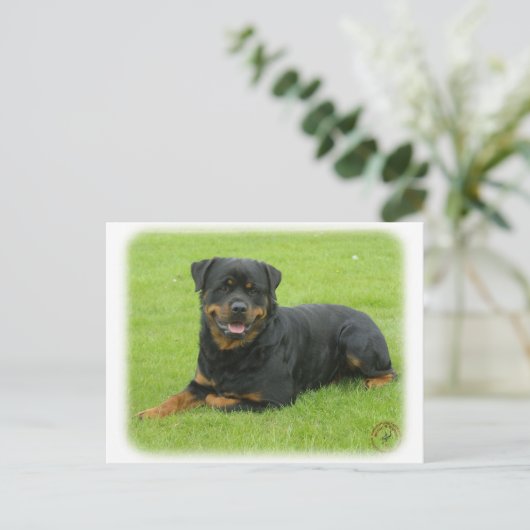 Rottweiler Postkarte (Stehend Vorderseite)