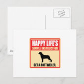 Rottweiler Postkarte (Vorne/Hinten)