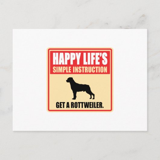 Rottweiler Postkarte (Vorderseite)