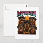 Rottweiler  postkarte (Vorne/Hinten)
