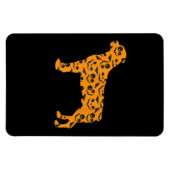 Rottweiler Pumpkin bat shape funny scary halloween Magnet (Horizontal)