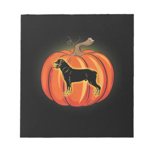 Rottweiler Pumpkin Halloween Kostüm Dog Lover Notizblock