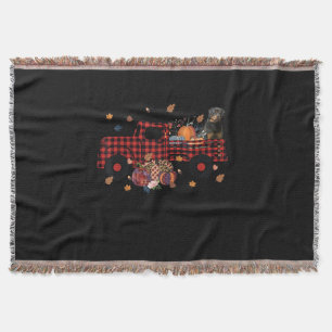Rottweiler Pumpkin Truck Erntedank Halloween Decke