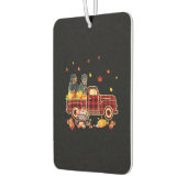 Rottweiler Pumpkin Truck Fall Leaf Erntedank Autolufterfrischer (Links)