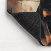 Rottweiler Pumpkins Halloween Beängstigend Mousepad (Ecke)