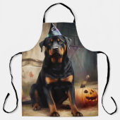 Rottweiler Pumpkins Halloween Beängstigend Schürze (Vorderseite)