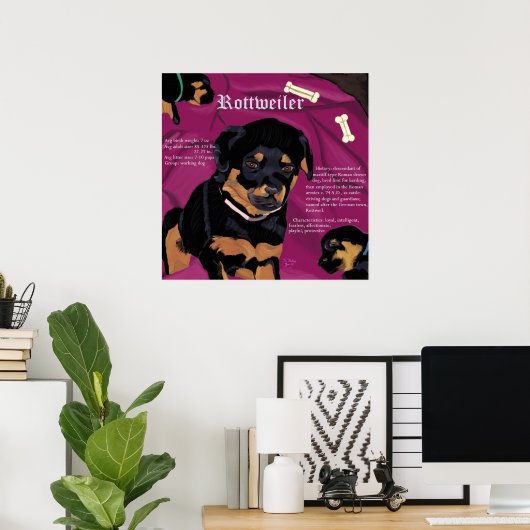 Rottweiler Pup Poster (Heimbüro)