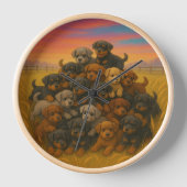 Rottweiler Puppies Running Free – Joyful Uhr (Vorderseite)