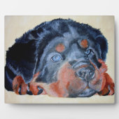 Rottweiler Puppy Artistic Pet Portrait Fotoplatte (Vorderseite)