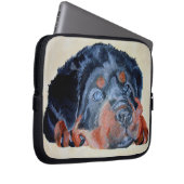 Rottweiler Puppy Artistic Pet Portrait Laptopschutzhülle (Vorne Rechts)