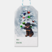 Rottweiler Puppy Christmas Geschenkanhänger (Vorderseite)