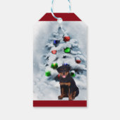 Rottweiler Puppy Christmas Geschenkanhänger (Rückseite)