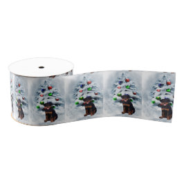Rottweiler Puppy Christmas Ripsband