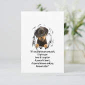Rottweiler Puppy  Could Give You Any Funny Gifts RSVP Karte (Stehend Vorderseite)