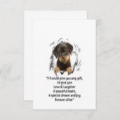 Rottweiler Puppy  Could Give You Any Funny Gifts RSVP Karte (Vorne/Hinten)