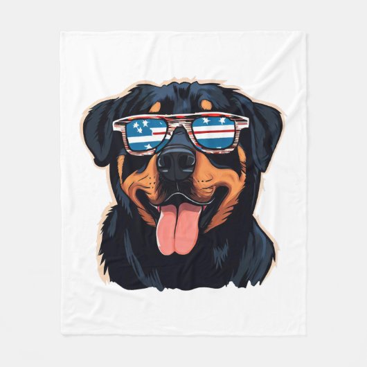 Rottweiler Puppy Fleecedecke (Vorderseite)