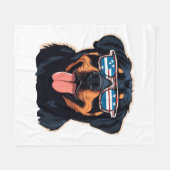 Rottweiler Puppy Fleecedecke (Vorderseite (Horizontal))