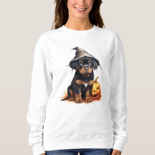 Rottweiler Puppy Halloween Sweatshirt (Vorderseite)