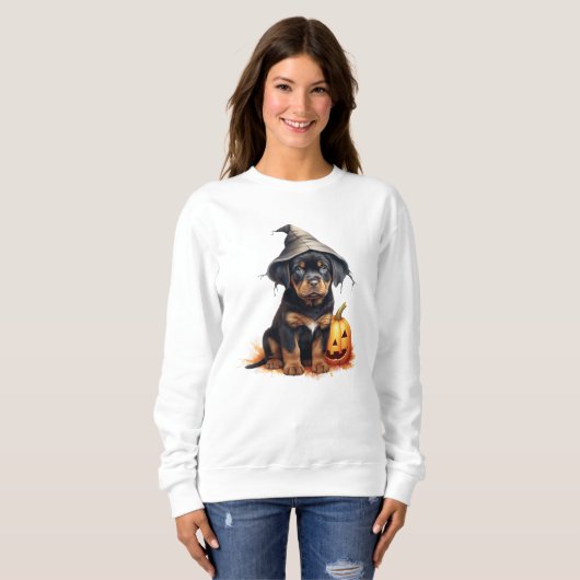 Rottweiler Puppy Halloween Sweatshirt (Vorne ganz)