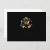Rottweiler Puppy If I Could Give You Any Funny Gif Ankündigungspostkarte (Vorne/Hinten)